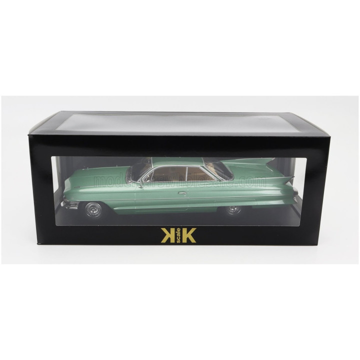 KK SCALE CADILLAC SERIES 62 COUPE DEVILLE 1961 - LIGHT GREEN MET 1/18