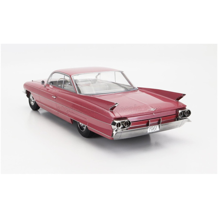 KK SCALE CADILLAC SERIES 62 COUPE DEVILLE 1961 - PINK 1/18