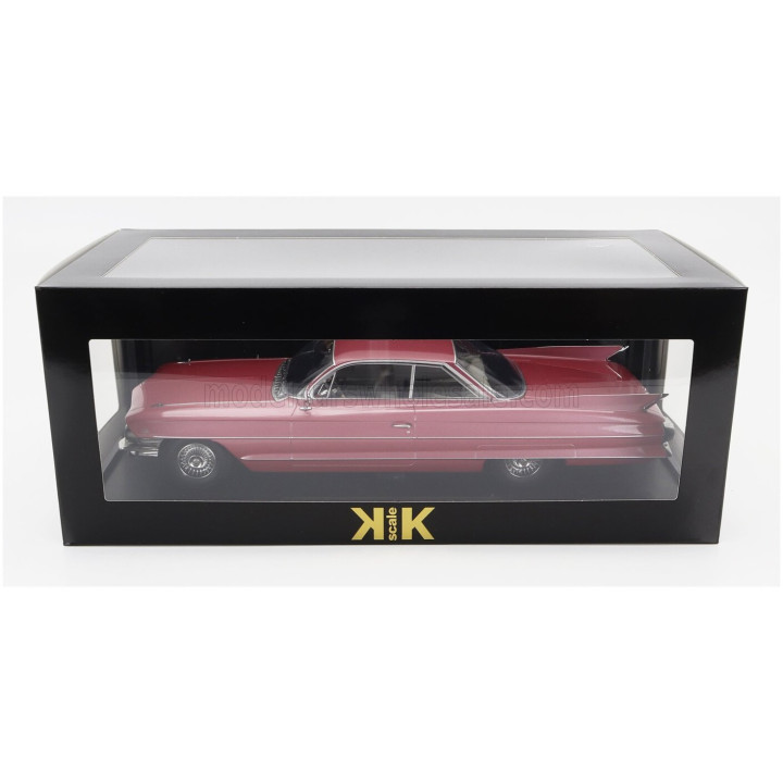 KK SCALE CADILLAC SERIES 62 COUPE DEVILLE 1961 - PINK 1/18
