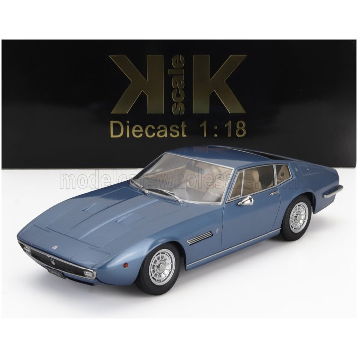 KK SCALE MASERATI GHIBLI COUPE 1969 - BLUE MET 1/18