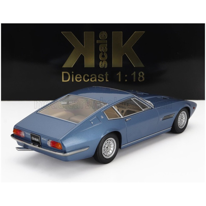 KK SCALE MASERATI GHIBLI COUPE 1969 - BLUE MET 1/18