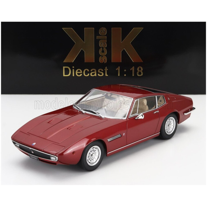 KK SCALE MASERATI GHIBLI COUPE 1969 - RED MET 1/18