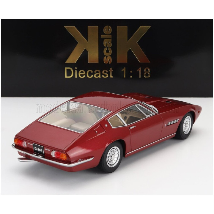KK SCALE MASERATI GHIBLI COUPE 1969 - RED MET 1/18