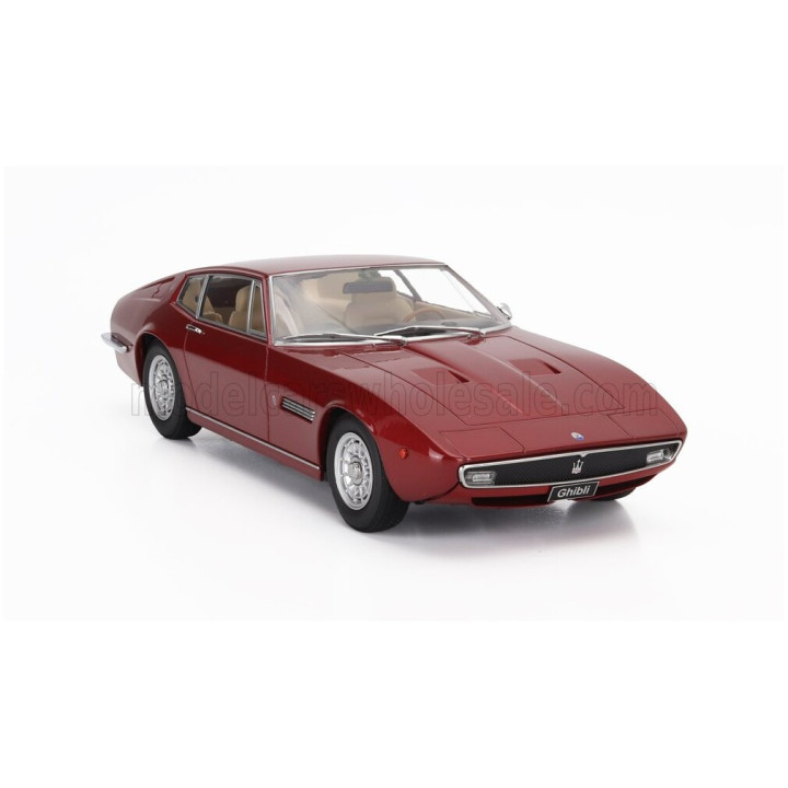 KK SCALE MASERATI GHIBLI COUPE 1969 - RED MET 1/18