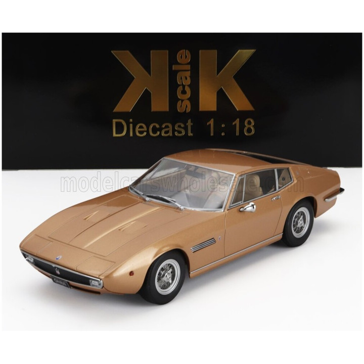 KK SCALE MASERATI GHIBLI COUPE 1969 - GOLD MET 1/18