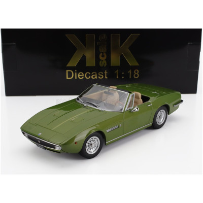 KK SCALE MASERATI GHIBLI SPIDER CABRIOLET OPEN 1970 - ALLOY RIMS - CERCHI IN LEGA - GREEN 1/18