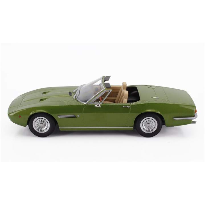 KK SCALE MASERATI GHIBLI SPIDER CABRIOLET OPEN 1970 - ALLOY RIMS - CERCHI IN LEGA - GREEN 1/18