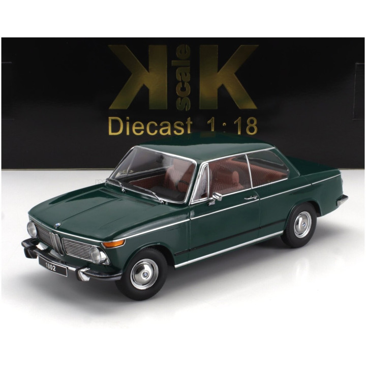 KK SCALE BMW 1802 1-SERIES FACELIFT (RESTYLING) 1971 - DARK GREEN 1/18
