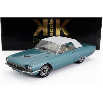 KK SCALE FORD USA THUNDERBIRD CABRIOLET OPEN 1966 - LIGHT BLUE 1/18