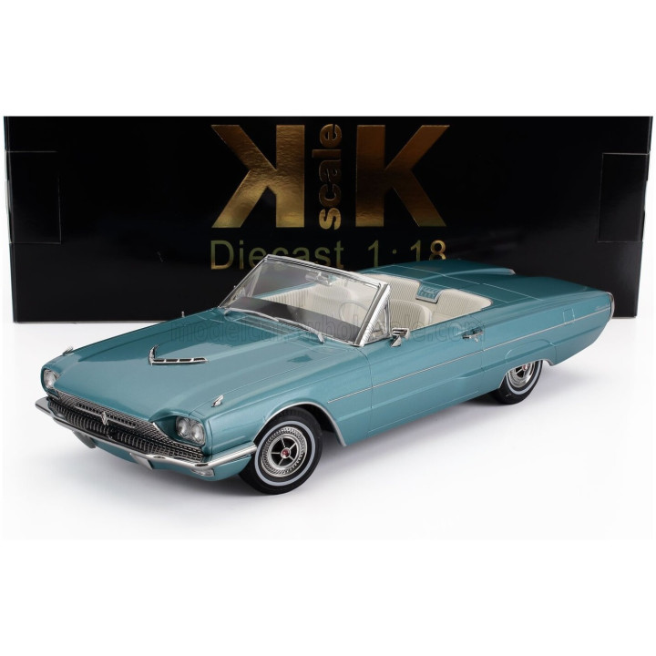KK SCALE FORD USA THUNDERBIRD CABRIOLET OPEN 1966 - LIGHT BLUE 1/18