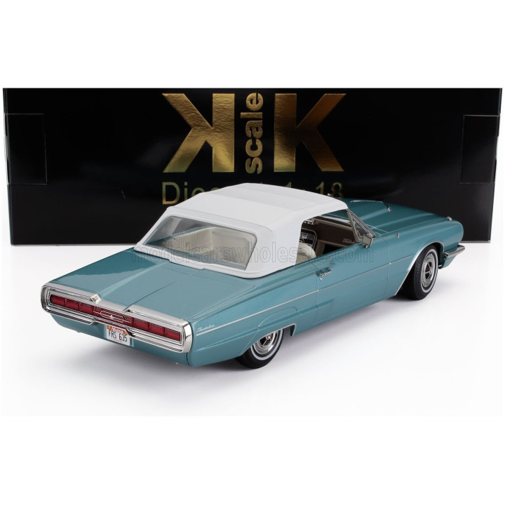 KK SCALE FORD USA THUNDERBIRD CABRIOLET OPEN 1966 - LIGHT BLUE 1/18