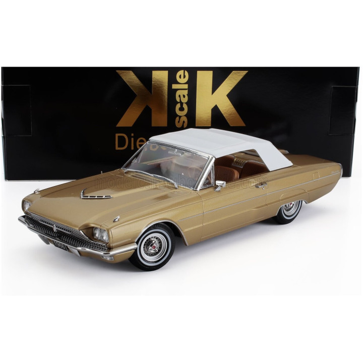 KK SCALE FORD USA THUNDERBIRD CABRIOLET OPEN 1966 - GOLD 1/18