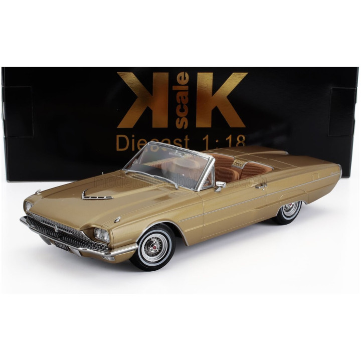 KK SCALE FORD USA THUNDERBIRD CABRIOLET OPEN 1966 - GOLD 1/18