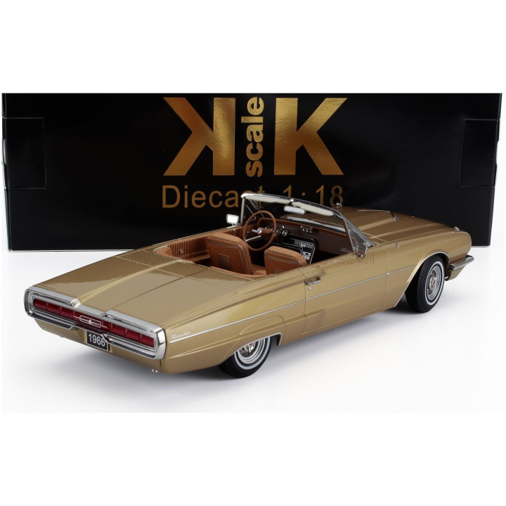 KK SCALE FORD USA THUNDERBIRD CABRIOLET OPEN 1966 - GOLD 1/18