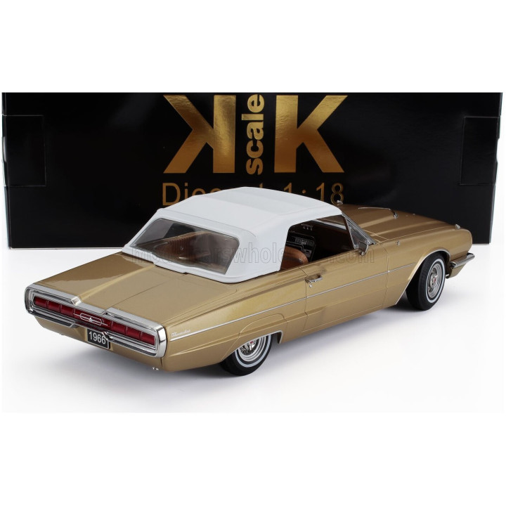 KK SCALE FORD USA THUNDERBIRD CABRIOLET OPEN 1966 - GOLD 1/18