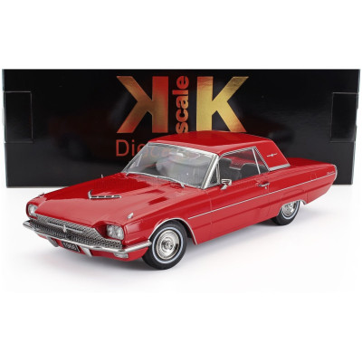 KK SCALE FORD USA THUNDERBIRD CABRIOLET HARD-TOP CLOSED 1966 - RED 1/18