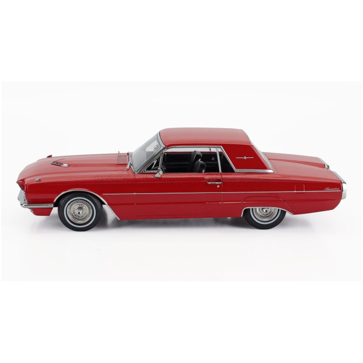 KK SCALE FORD USA THUNDERBIRD CABRIOLET HARD-TOP CLOSED 1966 - RED 1/18