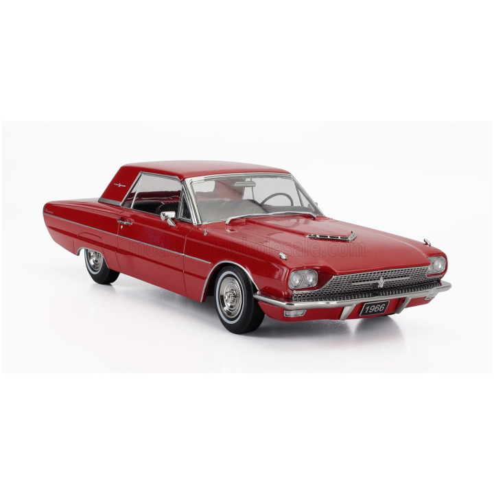 KK SCALE FORD USA THUNDERBIRD CABRIOLET HARD-TOP CLOSED 1966 - RED 1/18