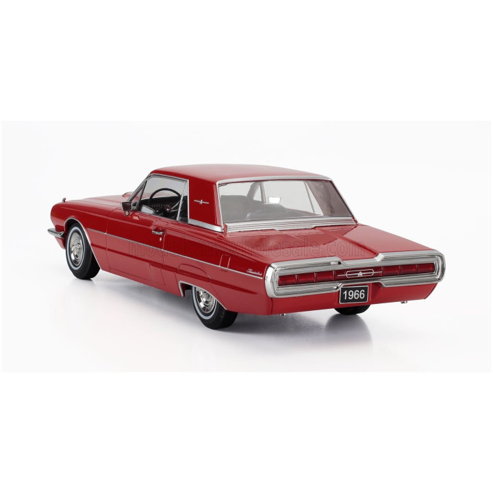 KK SCALE FORD USA THUNDERBIRD CABRIOLET HARD-TOP CLOSED 1966 - RED 1/18