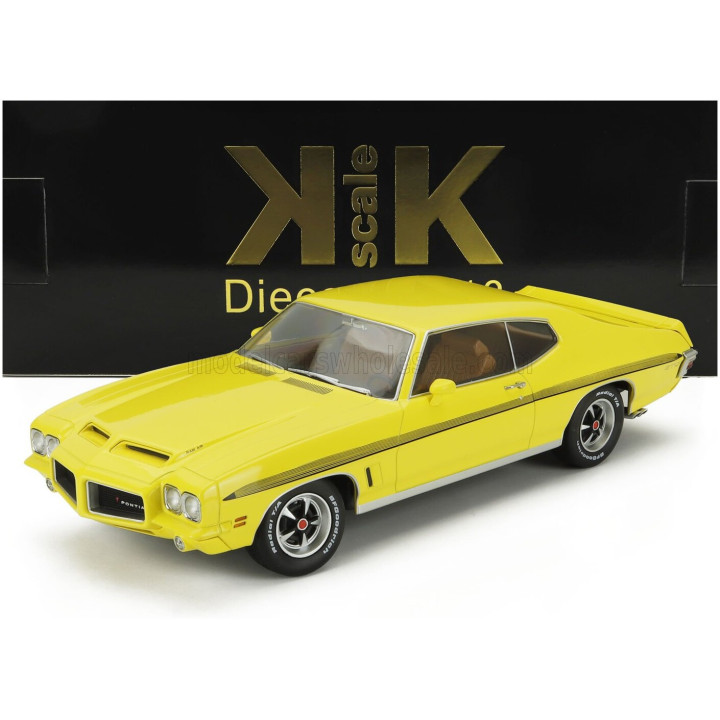 KK SCALE PONTIAC GTO LEMANS RAM AIR COUPE 1972 - YELLOW 1/18