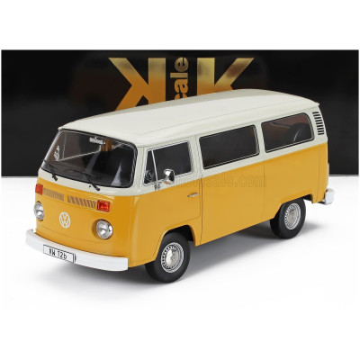 KK SCALE VOLKSWAGEN T2b MINIBUS 1972 - YELLOW WHITE 1/18
