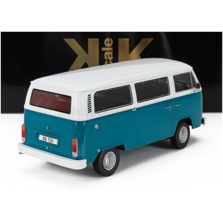 KK SCALE VOLKSWAGEN T2b MINIBUS 1972 - BLUE WHITE 1/18