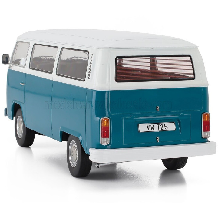 KK SCALE VOLKSWAGEN T2b MINIBUS 1972 - BLUE WHITE 1/18