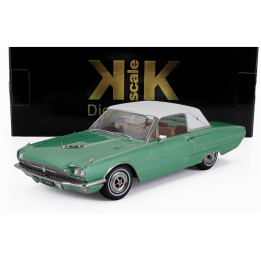 KK SCALE FORD USA THUNDERBIRD LANDAU COUPE 1966 - GREEN WHITE 1/18