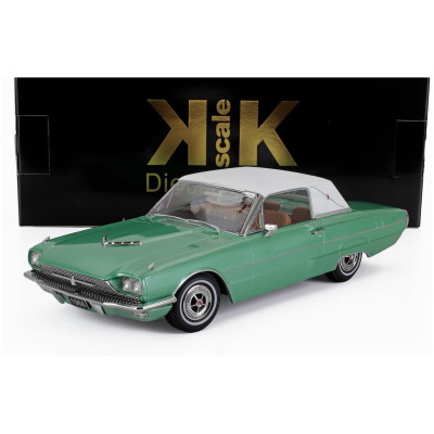 KK SCALE FORD USA THUNDERBIRD LANDAU COUPE 1966 - GREEN WHITE 1/18