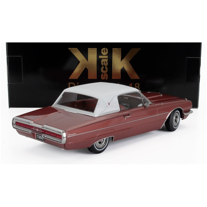 KK SCALE FORD USA THUNDERBIRD LANDAU COUPE 1966 - COPPER WHITE 1/18
