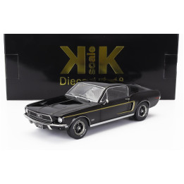 KK SCALE FORD USA MUSTANG GT FASTBACK COUPE 1968 - BLACK 1/18