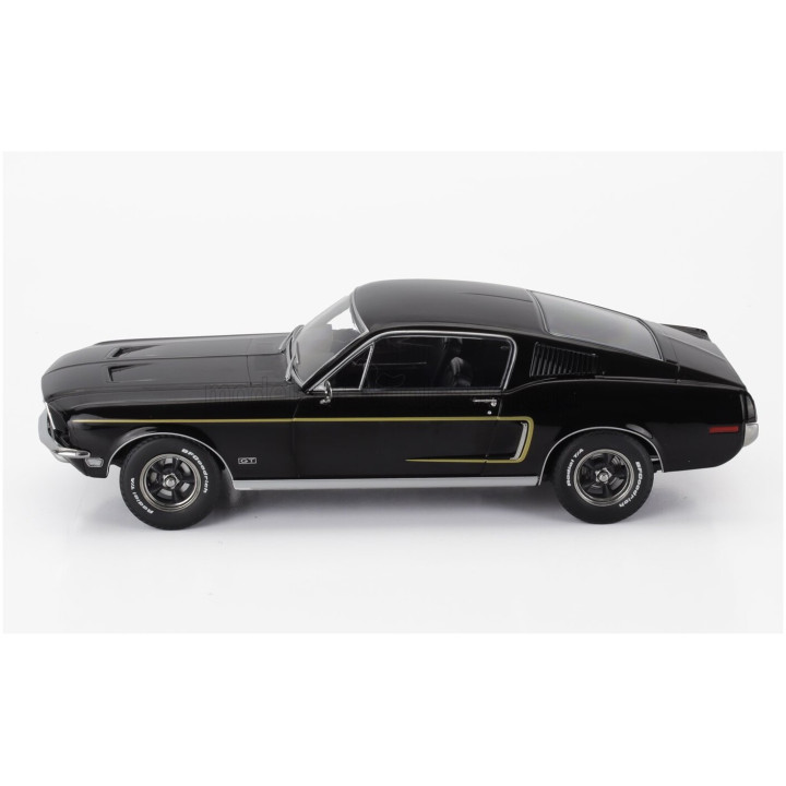 KK SCALE FORD USA MUSTANG GT FASTBACK COUPE 1968 - BLACK 1/18