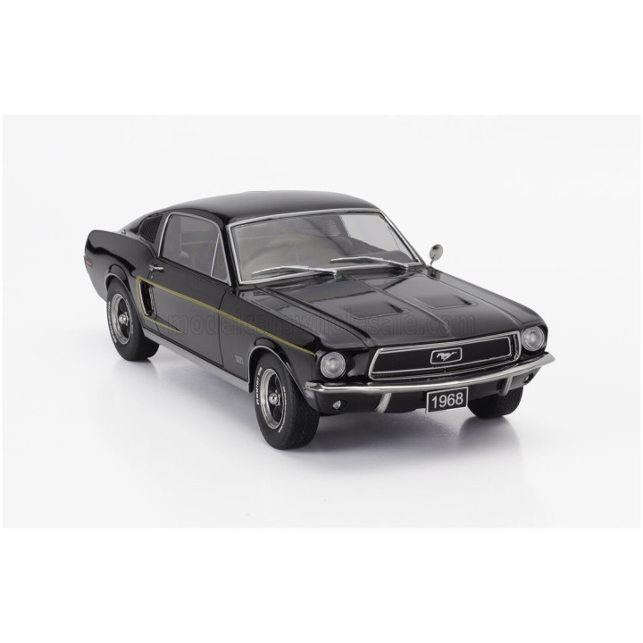 KK SCALE FORD USA MUSTANG GT FASTBACK COUPE 1968 - BLACK 1/18