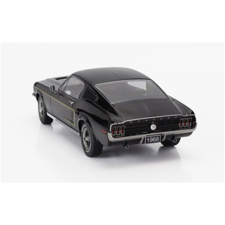 KK SCALE FORD USA MUSTANG GT FASTBACK COUPE 1968 - BLACK 1/18