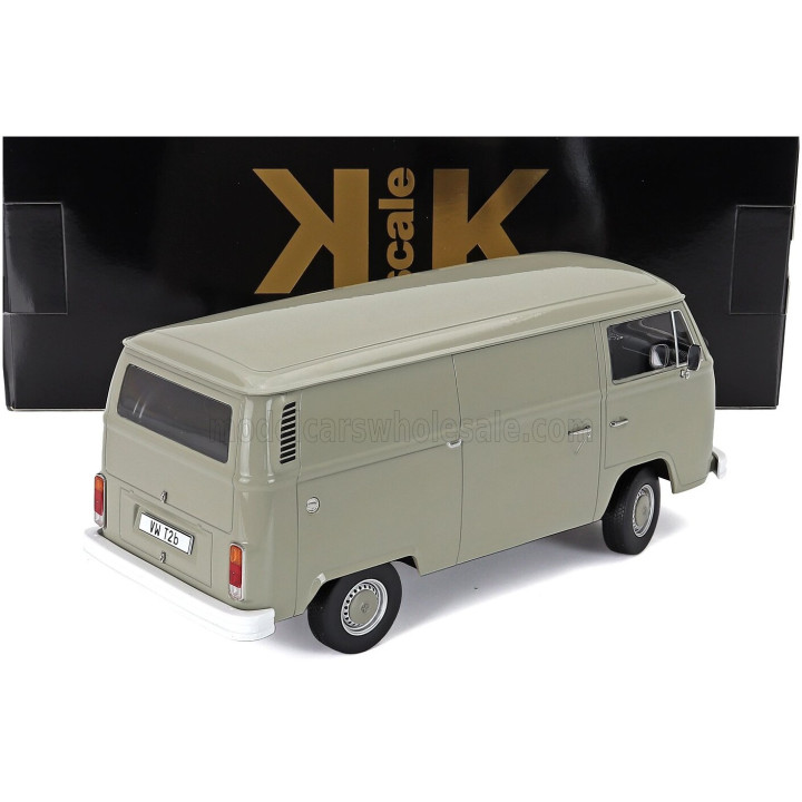 KK SCALE VOLKSWAGEN T2b DELIVERY VAN 1972 - LIGHT GREY 1/18