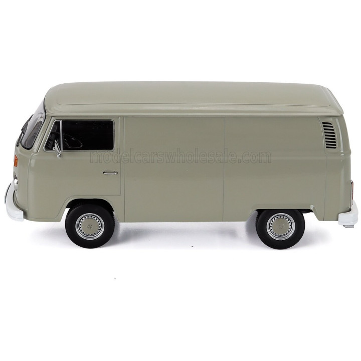 KK SCALE VOLKSWAGEN T2b DELIVERY VAN 1972 - LIGHT GREY 1/18