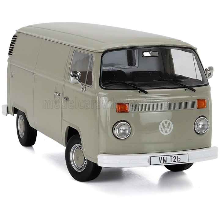KK SCALE VOLKSWAGEN T2b DELIVERY VAN 1972 - LIGHT GREY 1/18