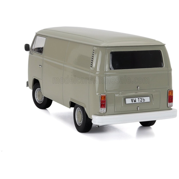 KK SCALE VOLKSWAGEN T2b DELIVERY VAN 1972 - LIGHT GREY 1/18