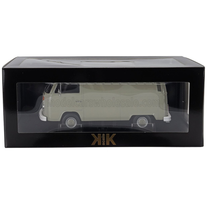 KK SCALE VOLKSWAGEN T2b DELIVERY VAN 1972 - LIGHT GREY 1/18