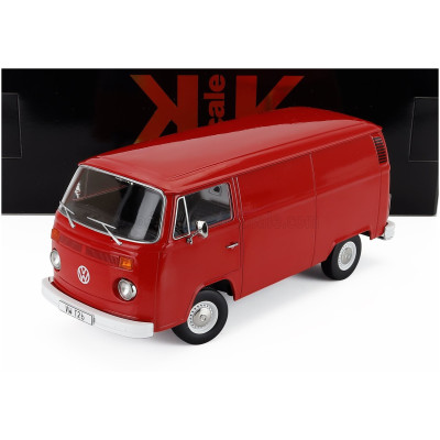 KK SCALE VOLKSWAGEN T2b DELIVERY VAN 1972 - RED 1/18