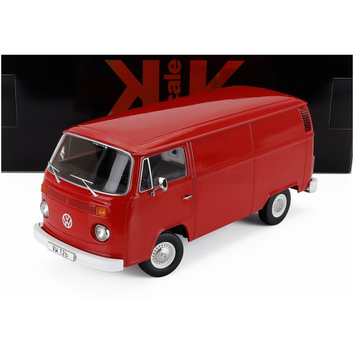 KK SCALE VOLKSWAGEN T2b DELIVERY VAN 1972 - RED 1/18