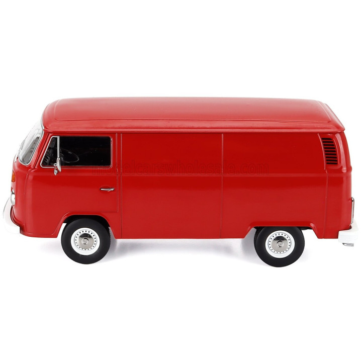 KK SCALE VOLKSWAGEN T2b DELIVERY VAN 1972 - RED 1/18