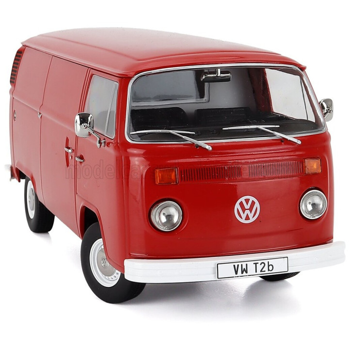KK SCALE VOLKSWAGEN T2b DELIVERY VAN 1972 - RED 1/18