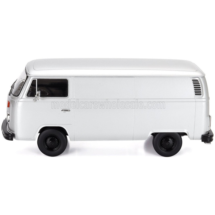 KK SCALE VOLKSWAGEN T2b DELIVERY VAN 1972 - SILVER 1/18