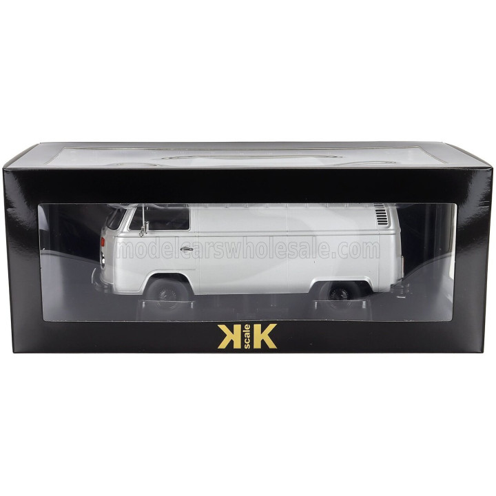 KK SCALE VOLKSWAGEN T2b DELIVERY VAN 1972 - SILVER 1/18