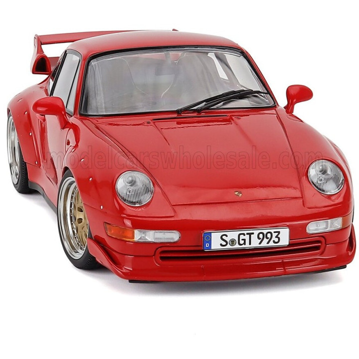 KK SCALE PORSCHE 911 993 GT2 COUPE 1996 - CERCHI BBS - BBS RIMS - RED 1/18