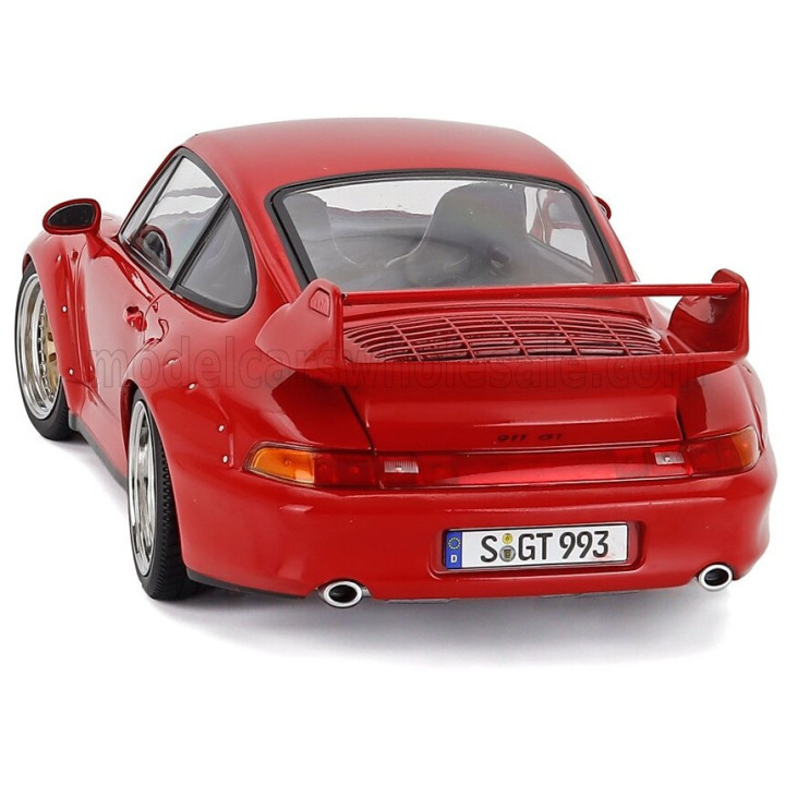 KK SCALE PORSCHE 911 993 GT2 COUPE 1996 - CERCHI BBS - BBS RIMS - RED 1/18