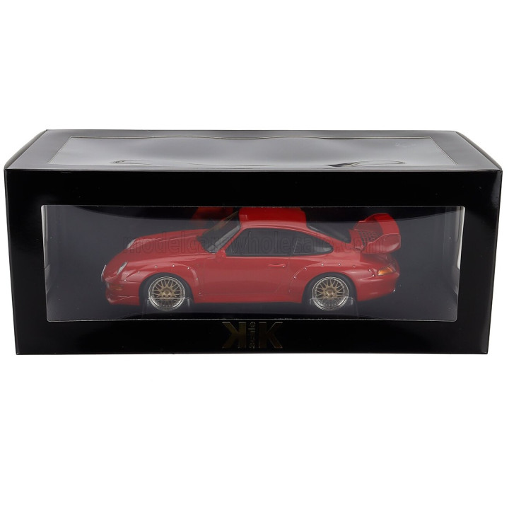 KK SCALE PORSCHE 911 993 GT2 COUPE 1996 - CERCHI BBS - BBS RIMS - RED 1/18