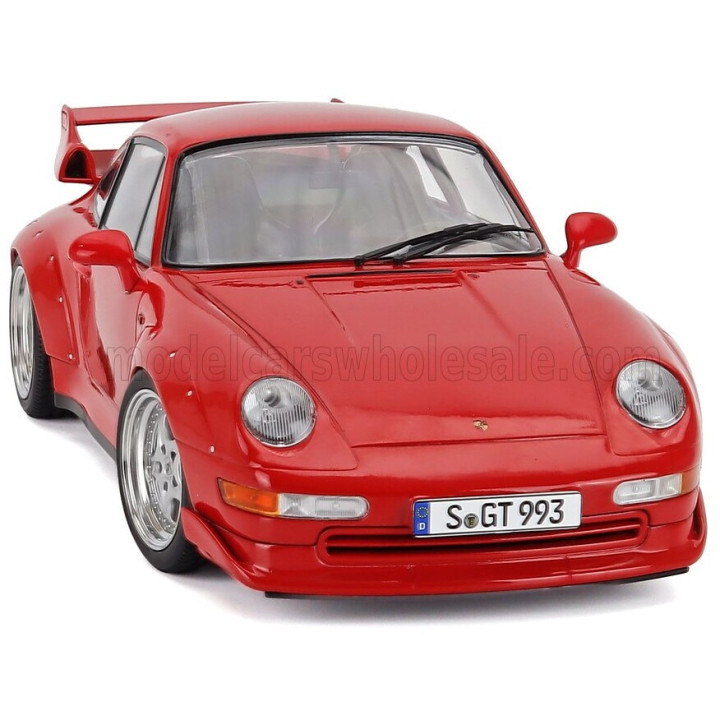 KK SCALE PORSCHE 911 993 GT2 COUPE 1996 - CERCHI SPEEDLINE - SPEEDLINE RIMS - RED 1/18