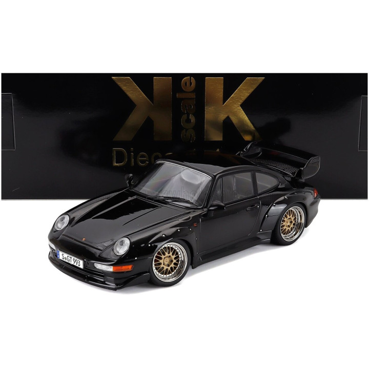 KK SCALE PORSCHE 911 993 GT2 COUPE 1996 - CERCHI BBS - BBS RIMS - BLACK 1/18